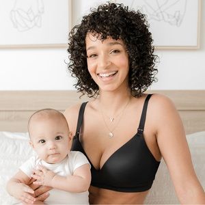 NEVER WORN | NWT Minimalist Maternity & Nursing Plunge Bra | Black - S